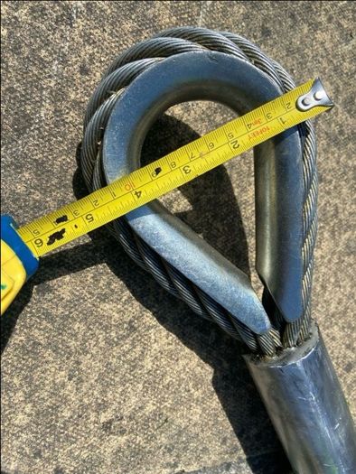 Crane lifting steel cable wire rope sling 24mm 2m long