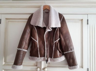 German brand Olsen - Faux Leather Aviator - UK 8 to 10 - Brand New RRP 239