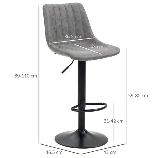 Adjustable Bar Stools Set of 2 Counter Height Barstools Dining Chairs (FREE SHIPPING)