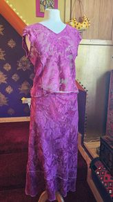 Avoca Raspberry pink purple skirt and top wool set