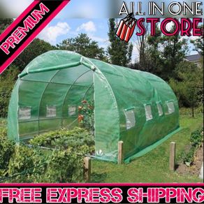 Polytunnel Greenhouse 4x3x2m Poly Tunnels Gardening Walk In Pollytunnel Tent with Steel Frame (FREE POSTAGE)