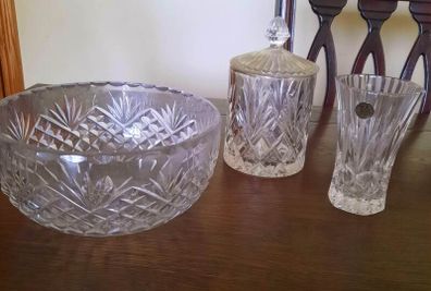Crystal Bowl, Vase, Bonbon Dish