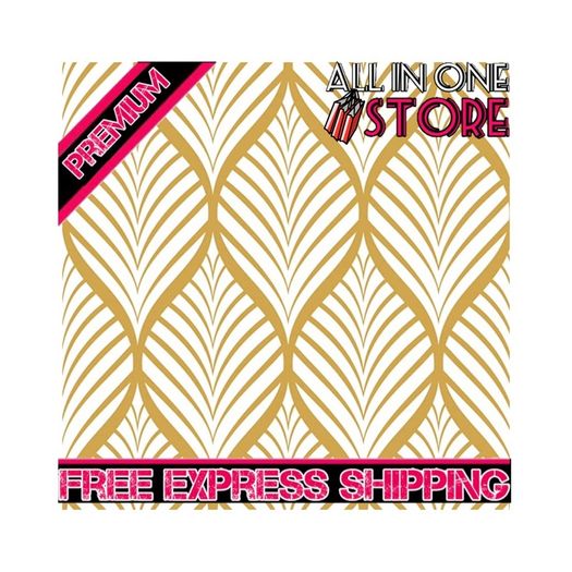 Gold Stripe Wallpaper Peel and Stick Wallpaper Self Adhesive Contact Paper Sticky Back Plastic Vinyl Film Modern Wallpaper Removable Waterproof Roll for Kitchen (FREE SHIPPING)