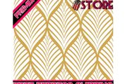 Gold Stripe Wallpaper Peel and Stick Wallpaper Self Adhesive Contact Paper Sticky Back Plastic Vinyl Film Modern Wallpaper Removable Waterproof Roll for Kitchen (FREE SHIPPING)