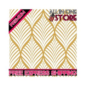Gold Stripe Wallpaper Peel and Stick Wallpaper Self Adhesive Contact Paper Sticky Back Plastic Vinyl Film Modern Wallpaper Removable Waterproof Roll for Kitchen (FREE SHIPPING)