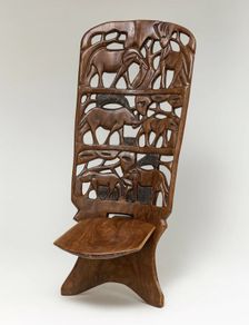 Rare african 'birth chair' hand carved