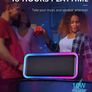 2022 RGB Lights Bluetooth Speaker, 10W Small Portable Wireless Bluetooth Speaker w/HD Stereo, IPX5 Waterproof, 18H Playtime, Mic, TF Card, Mini Speakers for Home Garden Party Camping Travel (FREE POSTAGE) Image 5