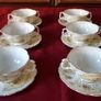 37 Piece Royal Albert September Song Gold Gilt Bone China Dinner Service / Set For 6 Person Setting Made In England Antique Rare And Hard To Find Image 9