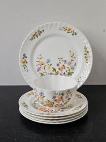 Aynsley Cottage Garden plates and sugar bowl