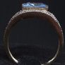 Vintage 9ct Gold Blue Topaz Style Ring 375 Hallmarked Size 54 Image 5