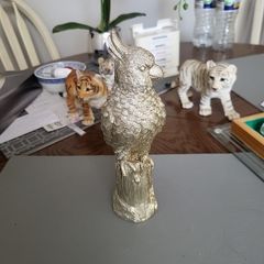 Parrot ornament silver