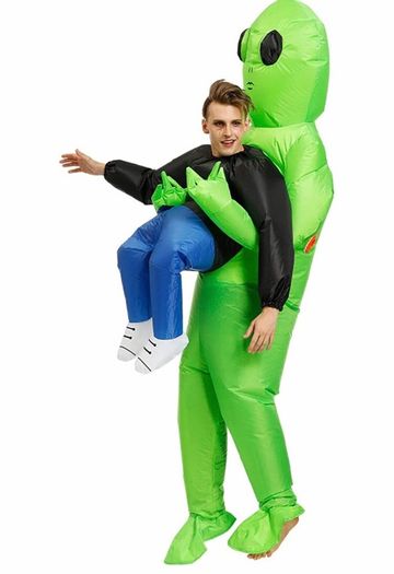 Inflatable Alien Costume, Fancy Dress Men Adult, Alien Abduction Costume, Mascot Party Costume Cosplay Outfit Adult