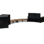 Spa Surround Black Poly Rattan And Solid Acacia Wood Image 7