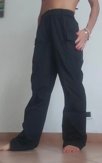 brand new Woman Black Cargo Trousers size XS