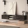 Floating TV Unit, Floating TV stand Cabinet, TV Units for Living Room 75 inch TVs, TV Stand Unit, TV Table, Media Wall Unit, TV Stands for Living room Entertainment Wall Unit (Black Oak) Image 9