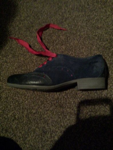 Clarks blue suede brogues