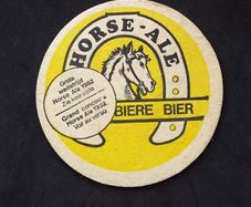 Horse Ale - Vintage 1982 Belgian Beer Mat/Coaster