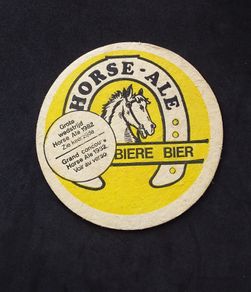 Horse Ale - Vintage 1982 Belgian Beer Mat/Coaster