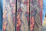 3 X large Greek Goddess originals on hardwood