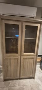 Oak glass cabinet