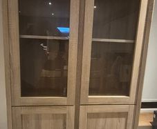 Oak glass cabinet