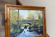 The late Maggie Dobbs, Enniscorthy, Oil on canvas, Bora river, Boradale, Co. Wexford
