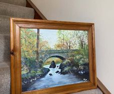 The late Maggie Dobbs, Enniscorthy, Oil on canvas, Bora river, Boradale, Co. Wexford