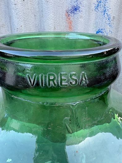vintage large french storage bottle