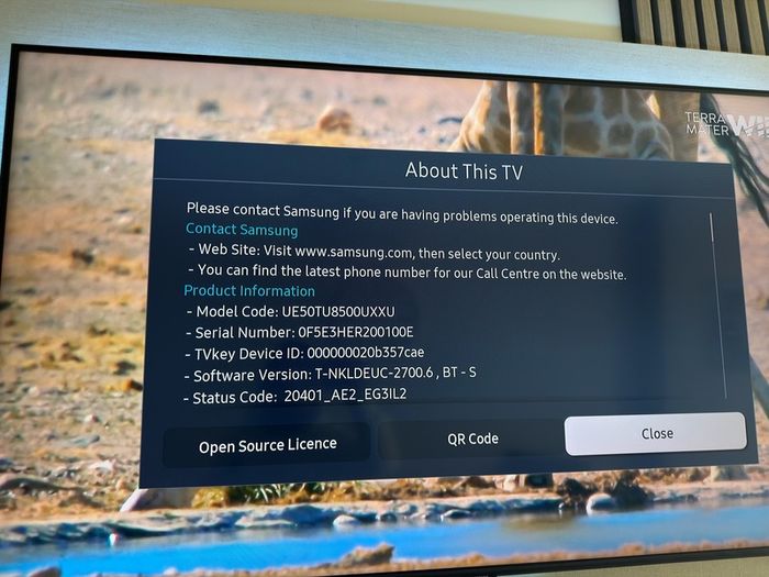 Samsung TV 50 inch 8 Series 8500