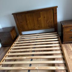 EZ living double bed frame and lockers