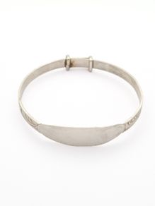 Childs Hand Engraved Silver Bangle