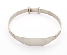 Childs Hand Engraved Silver Bangle