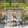 2 Seater Garden Swing Chair Patio Rocking Bench w/ Tilting Canopy Image 4