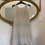 Mango MNG black and cream sleeveless knit cotton blend dress / a-line dress size M Image 2