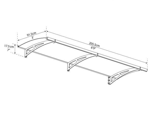Door Canopy - High Impact Clear Acrylic Roof - Multiple Sizes - For Homes & Modular Builds - Nationwide Delivery Across Ireland