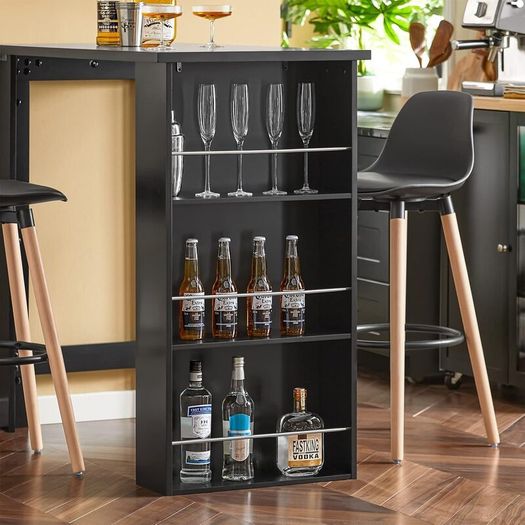 Bar Table with Integrated Home Bar Dining Table