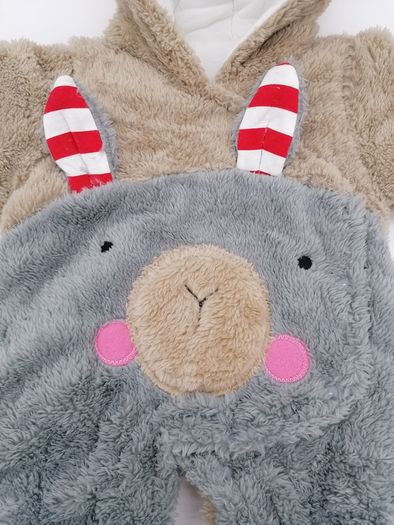 Cosy Fluffy Donkey Baby Suit With Hood 6 Months