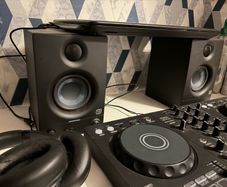 Pioneer DDJ FLX 4 With PreSonus Eris 3.5 Gen 2.