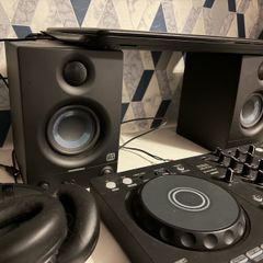 Pioneer DDJ FLX 4 With PreSonus Eris 3.5 Gen 2.