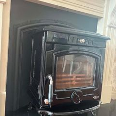 Fireplace,Mirror And Henley Stove