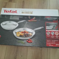 Tefal Virtuoso Premium Stainless Steel 2-Piece Pan Set, 24 + 28 cm