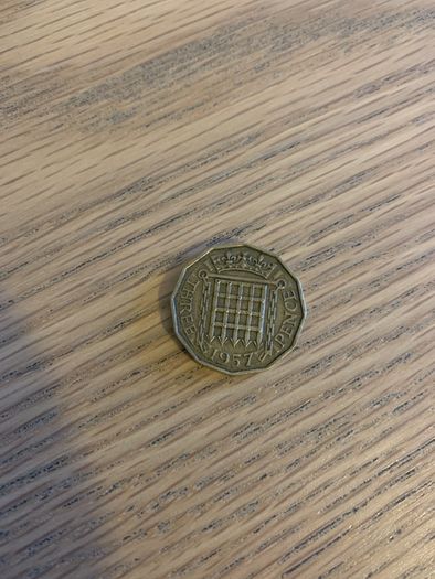 1957 Three Pence coin