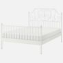 IKEA Leirvik Double bed white Metal Frame Image 5