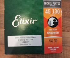 Elixir 5 String Nickle Plated 45 - 130