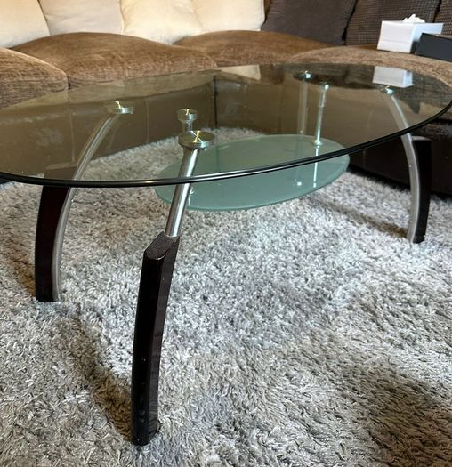 Glass coffee table