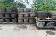 oak barrel planters