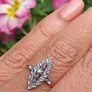 Antique Art Deco Marquise Diamond Ring 18ct Gold Image 8