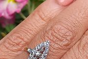 Antique Art Deco Marquise Diamond Ring 18ct Gold