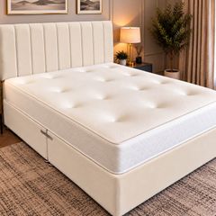 New cream 4ft6 double bed and mattress
