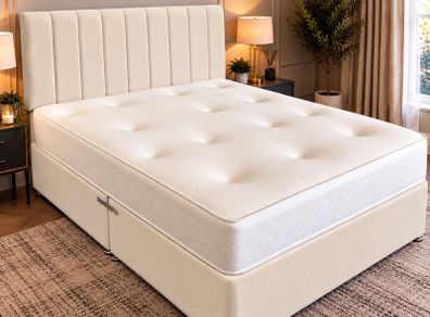 New cream 4ft6 double bed and mattress